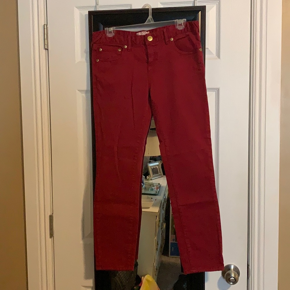 Free People Red Skinny Jeans